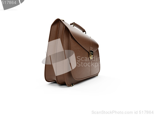 Image of Brown leather handbag