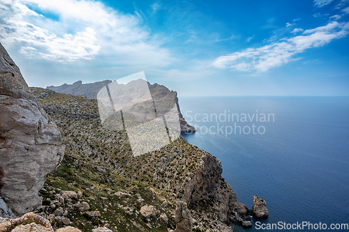 Image of View from Mirador de Es Colomer, Balearic Islands Mallorca Spain.