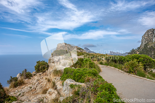 Image of View from Mirador de Es Colomer, Balearic Islands Mallorca Spain.