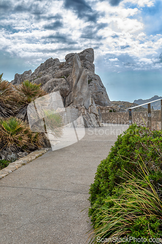 Image of View from Mirador de Es Colomer, Balearic Islands Mallorca Spain.