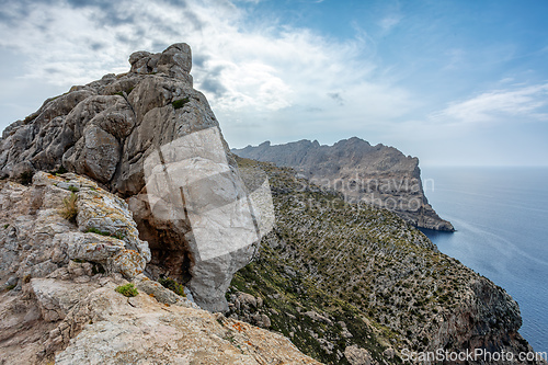 Image of View from Mirador de Es Colomer, Balearic Islands Mallorca Spain.