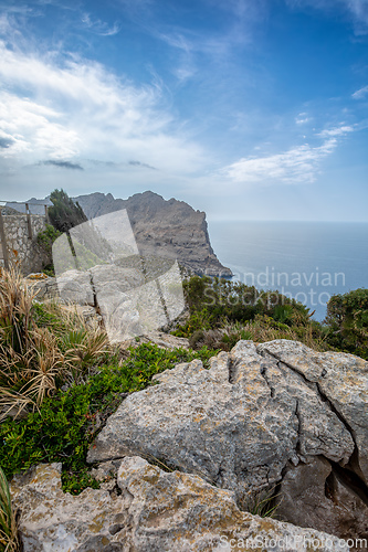 Image of View from Mirador de Es Colomer, Balearic Islands Mallorca Spain.