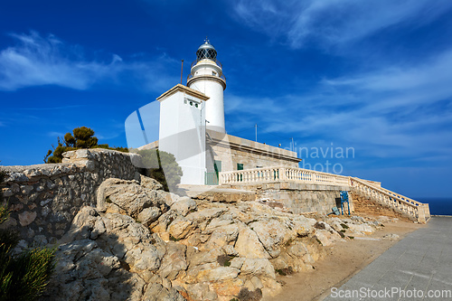 Image of Lighthouse at Cape Formentor in the Coast of North Mallorca, Spain