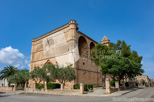 Image of Church of Sant Pere, Petra. Mallorca. Balearic Islands Spain.