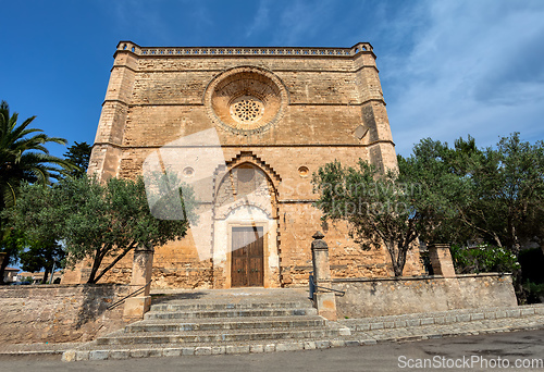 Image of Church of Sant Pere, Petra. Mallorca. Balearic Islands Spain.