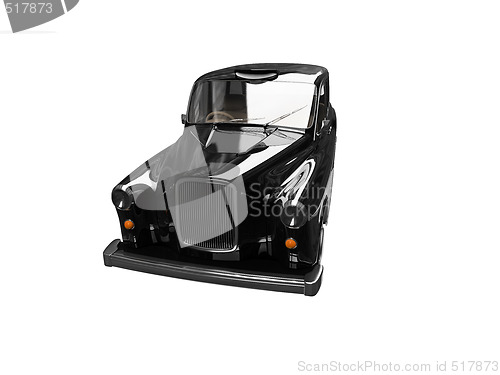 Image of Black taxi isolated over white