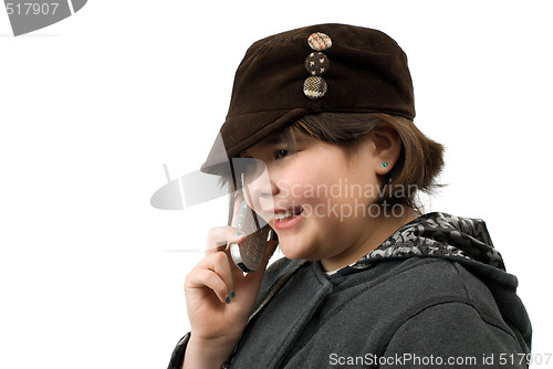 Image of Child Using Cell Phone