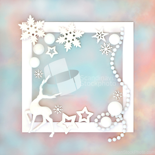 Image of Christmas North Pole Abstract Background Frame Design