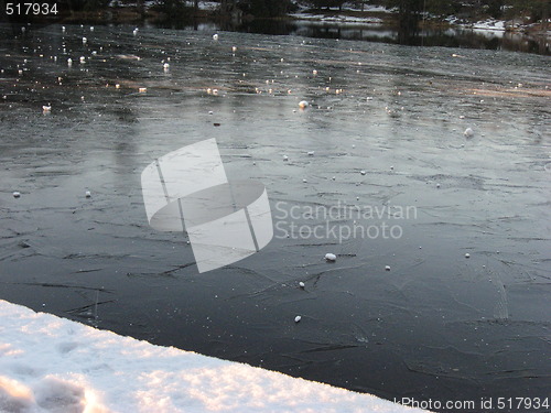 Image of First ice on a lake