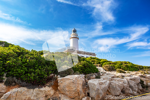 Image of Lighthouse at Cape Formentor in the Coast of North Mallorca, Spain