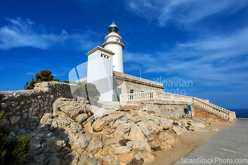 Image of Lighthouse at Cape Formentor in the Coast of North Mallorca, Spain