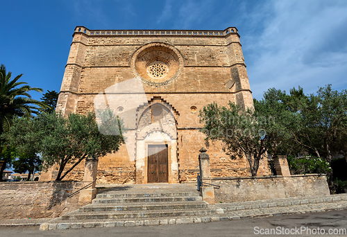Image of Church of Sant Pere, Petra. Mallorca. Balearic Islands Spain.