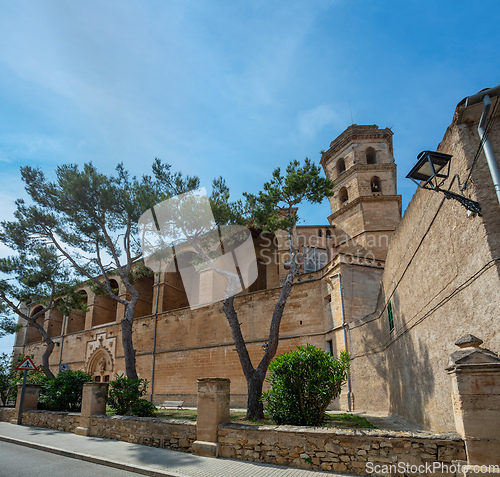 Image of Church of Sant Pere, Petra. Mallorca. Balearic Islands Spain.