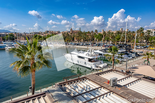 Image of Palma de Mallorca port. Balearic Islands Mallorca Spain.