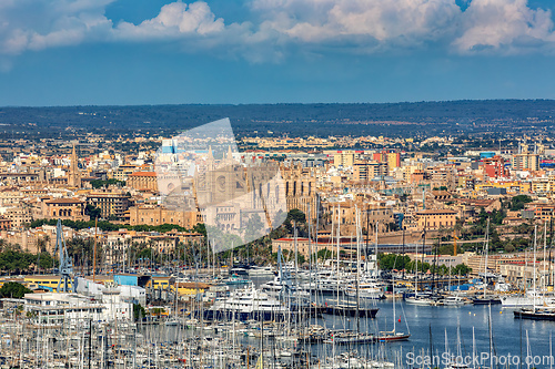 Image of Palma de Mallorca cityscape. Balearic Islands Mallorca Spain.