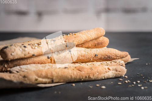 Image of Bread sticks with salt and herbs