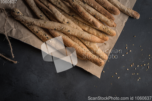 Image of Bread sticks with salt and herbs