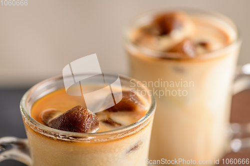 Image of Iced coffee in glass jars