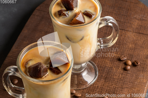 Image of Iced coffee in glass jars