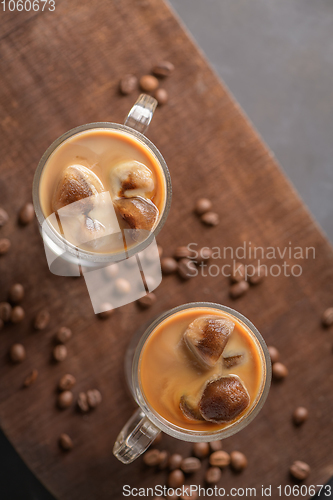 Image of Iced coffee in glass jars