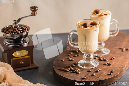 Image of Iced coffee in glass jars