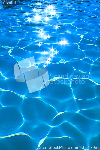 Image of clear water in the swimming pool