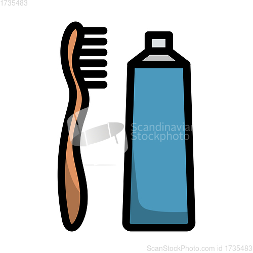 Image of Toothpaste And Brush Icon