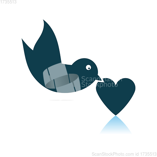 Image of Dove With Heart Icon