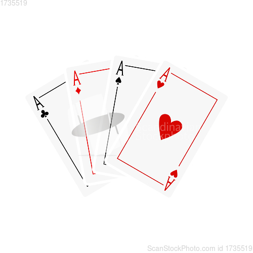 Image of Set Of Four Card Icons