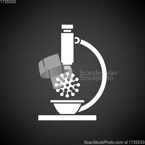 Image of Research Coronavirus By Microscope Icon
