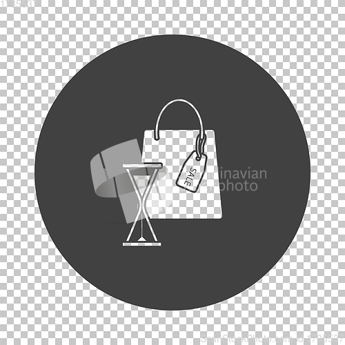 Image of Sale Bag With Hourglass Icon