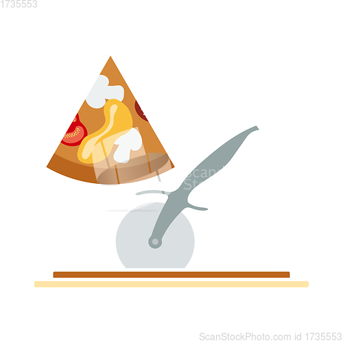 Image of Pizza With Knife Icon