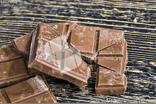 Image of broken and damaged chocolate