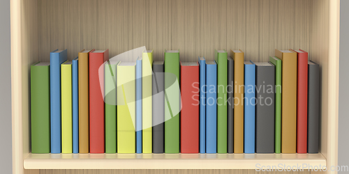 Image of Row with colorful books