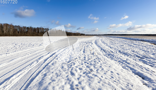 Image of winter road with ruts