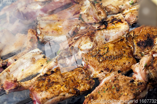 Image of cooking lamb meat