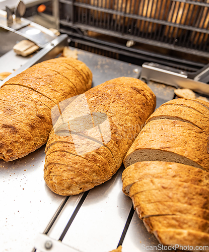 Image of Sourdough bread slicing