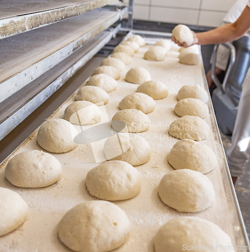 Image of Bread dough in bakery