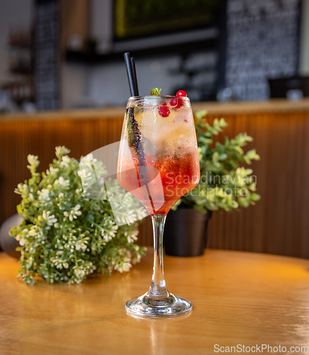 Image of Fresh currant cocktail.
