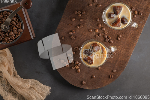 Image of Iced coffee in glass jars