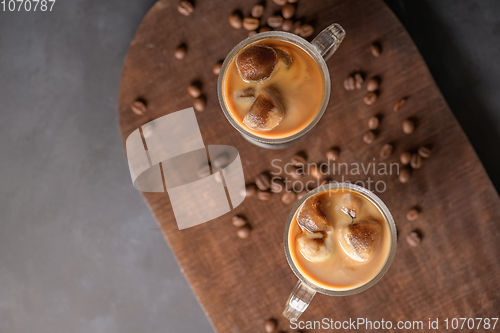 Image of Iced coffee in glass jars