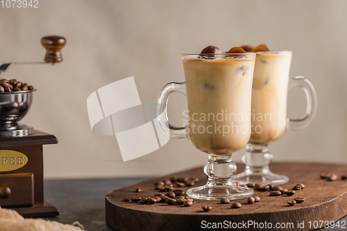 Image of Iced coffee in glass jars