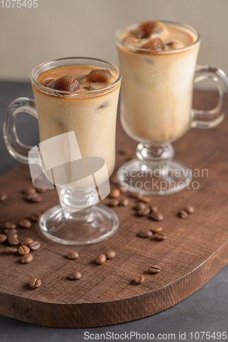 Image of Iced coffee in glass jars