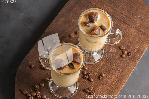 Image of Iced coffee in glass jars