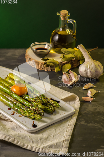 Image of Asparagus cooked with egg 