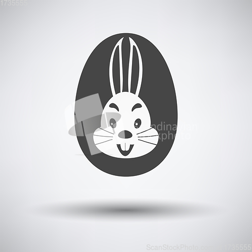 Image of Easter Egg With Rabbit Icon