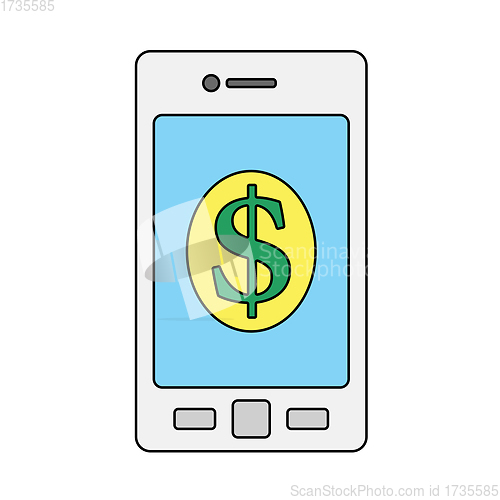 Image of Smartphone With Dollar Sign Icon