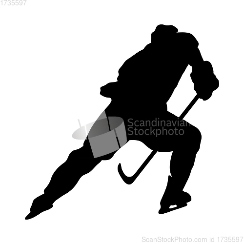 Image of Hockey Player Silhouette