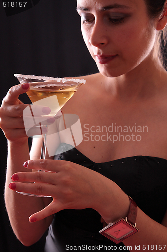 Image of Woman and martini glass