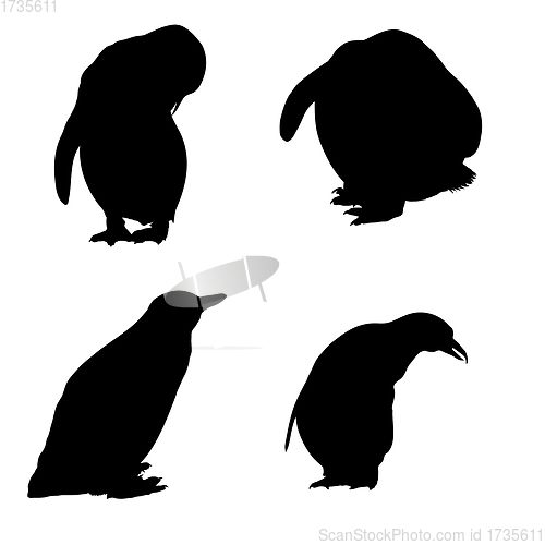 Image of Penguin Silhouette Set